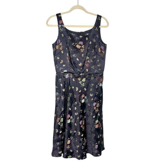 Yves Cossette Depeche Mode Dresses & Skirts - Vintage Yves Cossette Depeche Mode Midi Dress size 6 Black Asian Floral y2k 90s